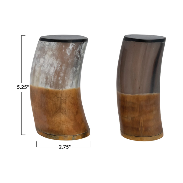 S/2 - Horn & Brass Bookends