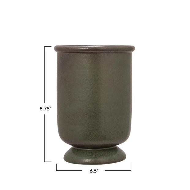 Green Stoneware Vase
