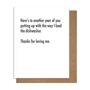 Dishwasher - Anniversary Card