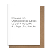 Champagne Poem - Greeting Card
