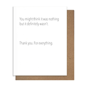 Not Nothing - Thank You Card