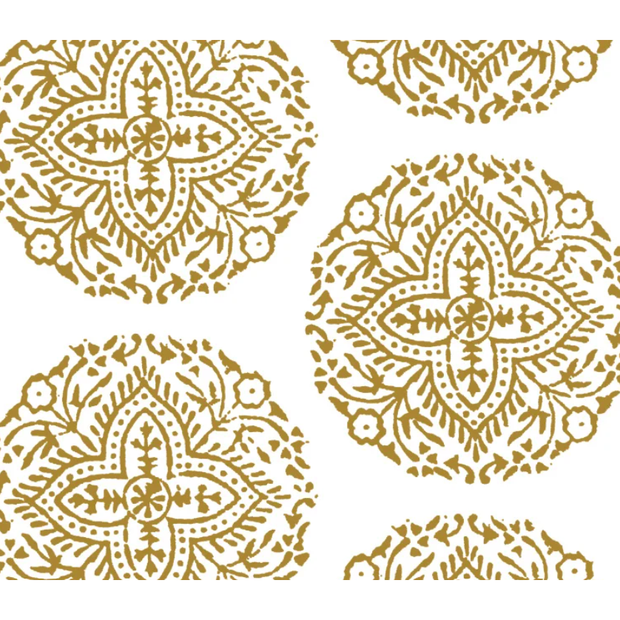 Printed Dishtowel - Gold Medallion