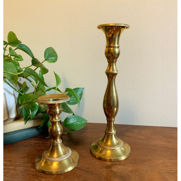 Vintage Pair of Taper Candleholders