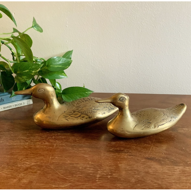 Vintage Brass Ducks