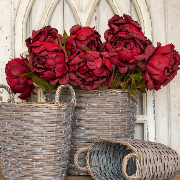 27" Burgundy Peony Stem