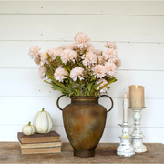 20" Bisque Mixed Foliage Mum Bush