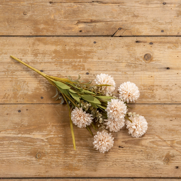 20" Bisque Mixed Foliage Mum Bush