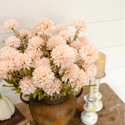 20" Bisque Mixed Foliage Mum Bush