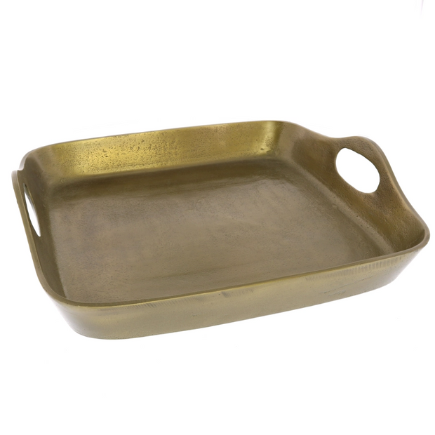 Mackenzie Brass Square Tray - Large