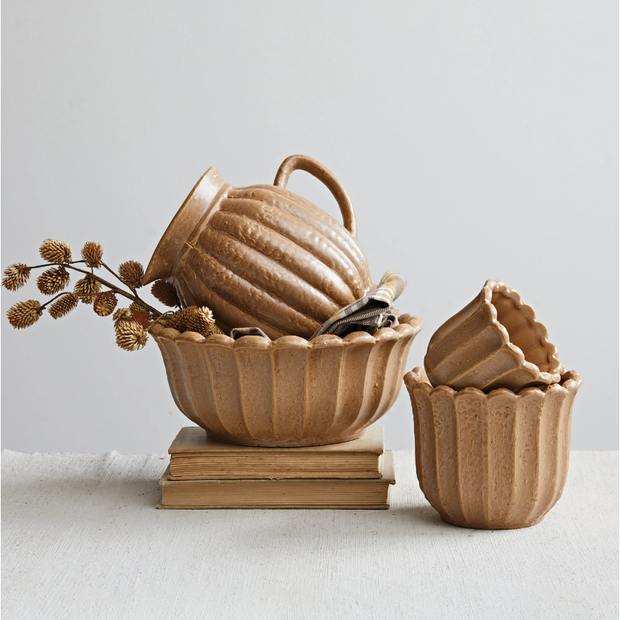 Stoneware Flower Shaped Bowl