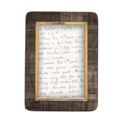 Hand-Carved Photo Frame with Brass Border - 4" x 6"