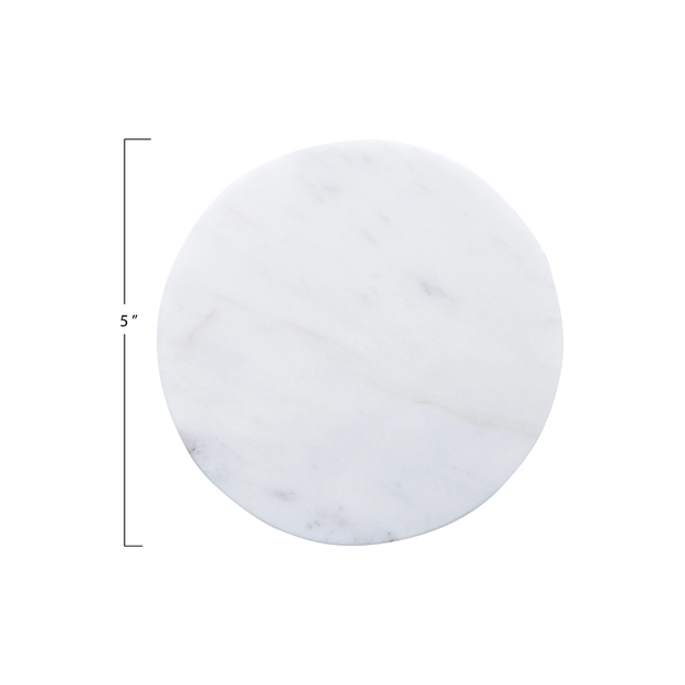 S/5 - Marble Coasters with Holder