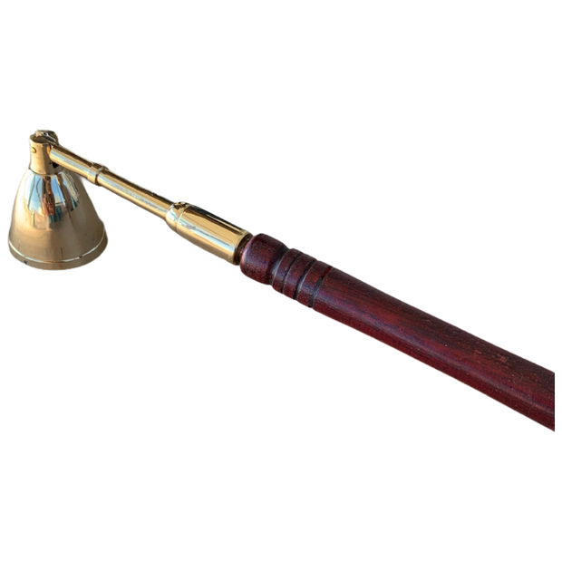 Wooden Handle Brass Candle Snuffer