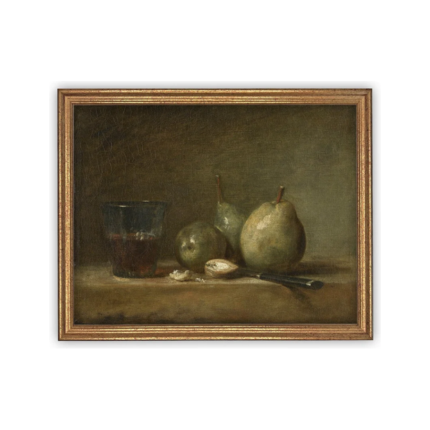 8" x 10" Framed Still Life Kitchen Painting