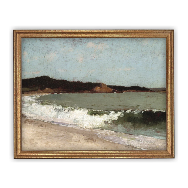 8" x 10" Framed Canvas Seascape Coastal Art