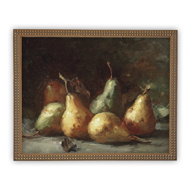 8" x 10" Framed Canvas Pear Print