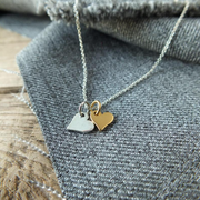 Tiny Hearts Necklace - Mixed Metal