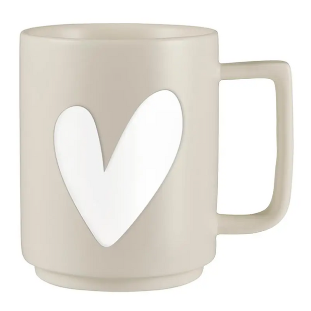 Matte Cafe Mug - Heart
