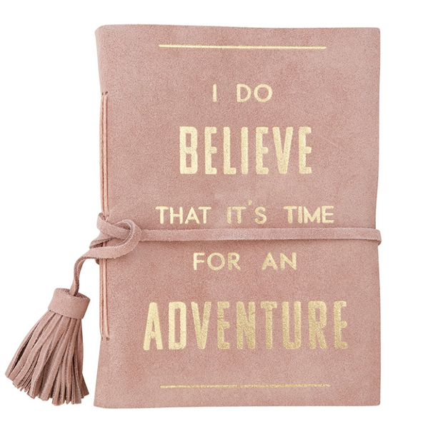 Suede Leather Notebook - Believe