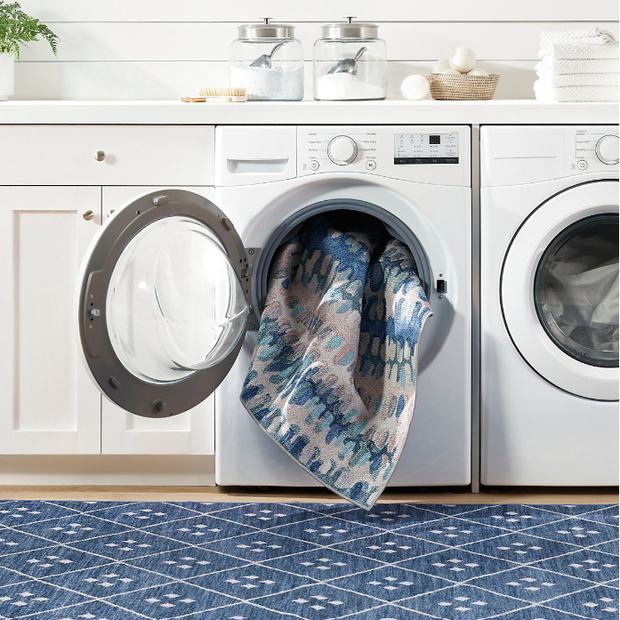 Kota Indigo Machine Washable Rug