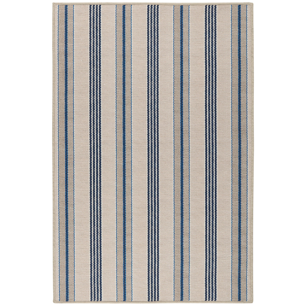 Nimes Ticking Neutral Machine Washable Rug