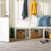 Nimes Ticking Neutral Machine Washable Rug