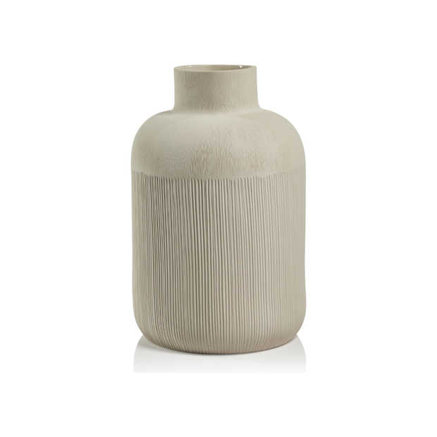 Tall Sugi Porcelain Vase - Neutral Gray