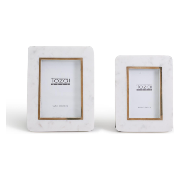 WHite Marble Photo Frame