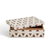 Triangle Patterned Bone Covered Box