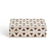 Triangle Patterned Bone Covered Box