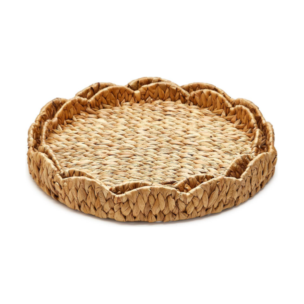 Scalloped Edge Round Tray