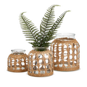 Hand-Woven Lattice Vase