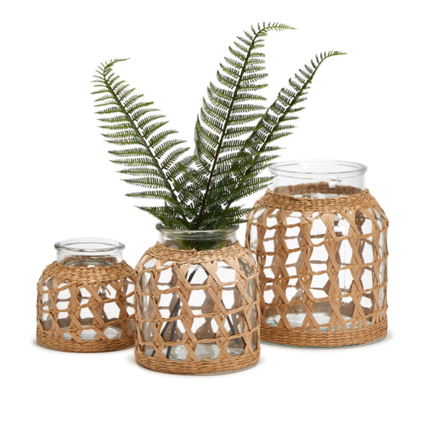 Hand-Woven Lattice Vase