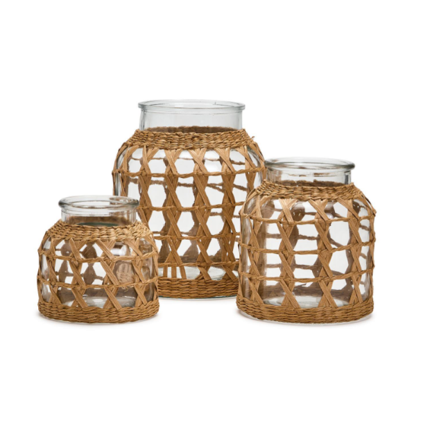 Hand-Woven Lattice Vase