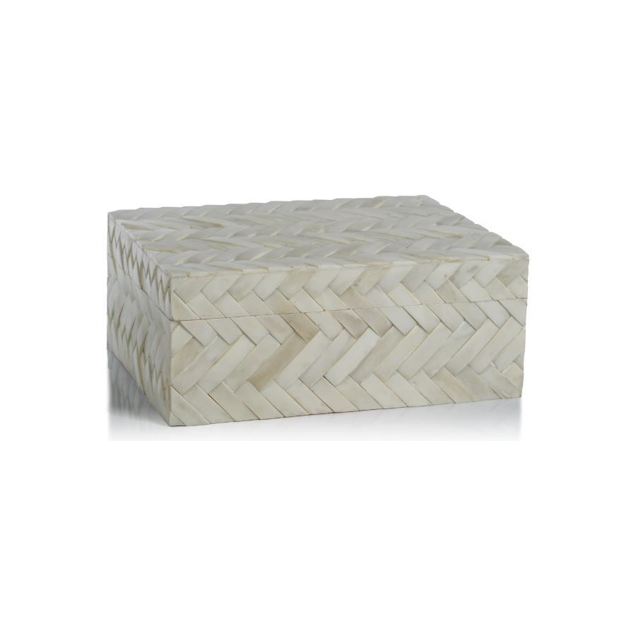 Bone Braided Box - Large