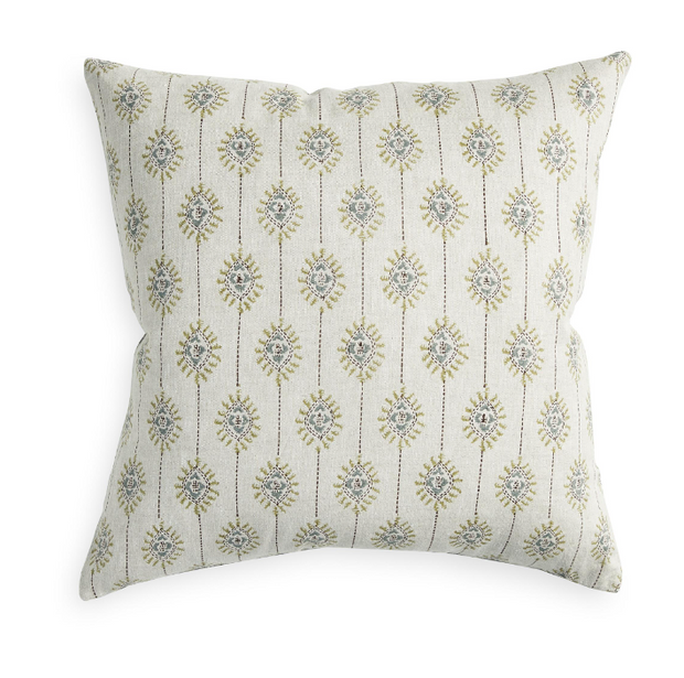 Bombay Celadon Moss Linen Pillow - 20" x 20"