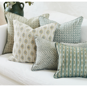 Bombay Celadon Moss Linen Pillow - 20" x 20"