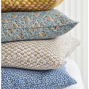 Edo Tobacco Linen Pillow - 20" x 20"