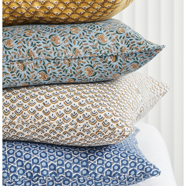 Edo Tobacco Linen Pillow - 20" x 20"