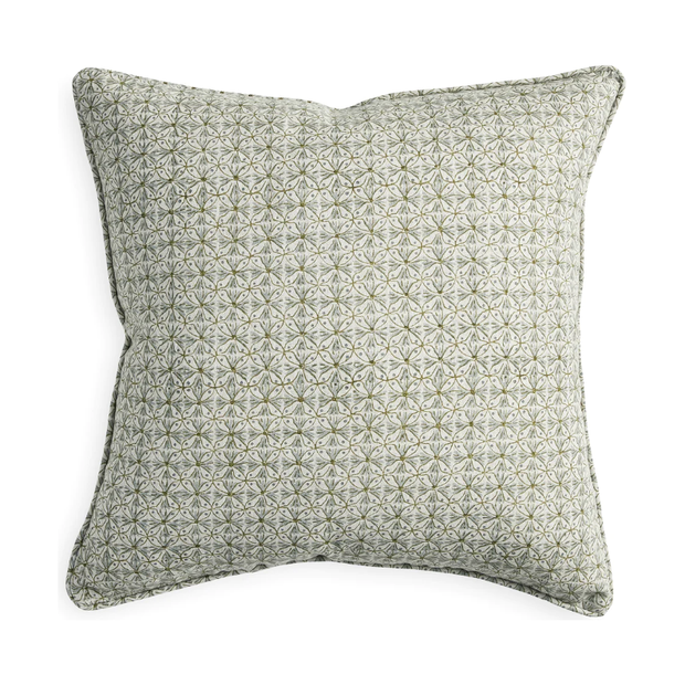 Girona Celadon Moss Linen Pillow - 20" x 20"