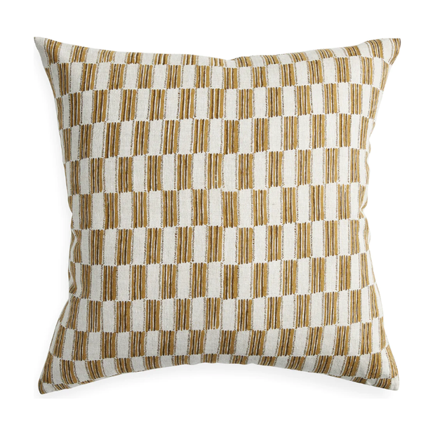 Lagos Saffron Linen Pillow - 22" x 22"