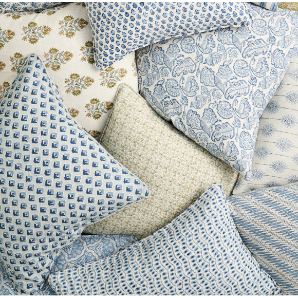 Lyon Tahoe Linen Pillow - 20" x 20"