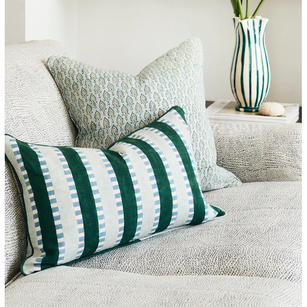 Marrakesh Byzantine Linen Pillow - 14" x 22"