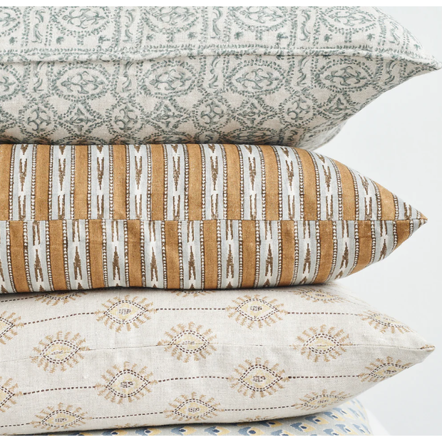 Mashru Sahara Linen Pillow - 20" x 20"