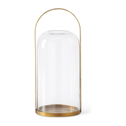 Lantern Candleholder W/Glass Domed Hurricane