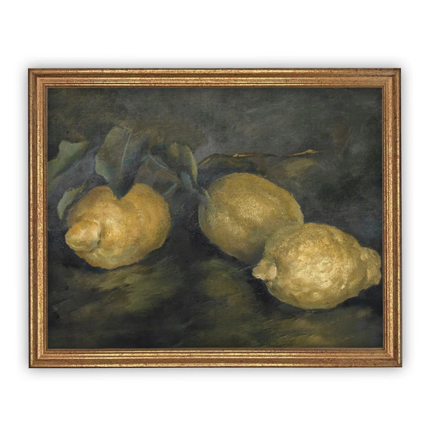 8" x 10" Framed Canvas Lemon Print