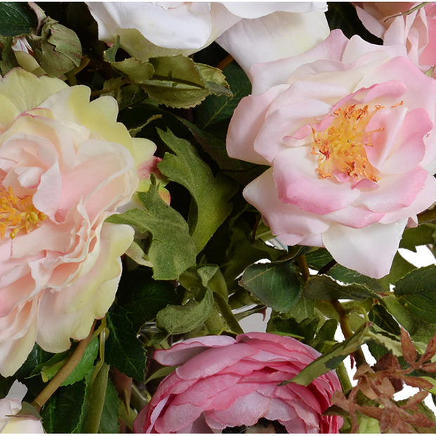 Mixed Ranunculus in Glass - Pink