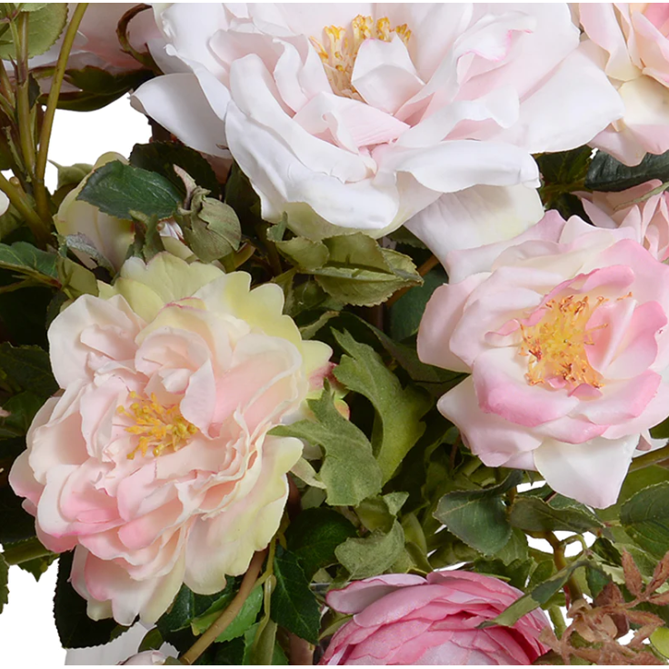 Mixed Ranunculus in Glass - Pink