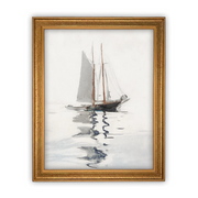 8" x 10" Vintage Framed Canvas Reflection Art