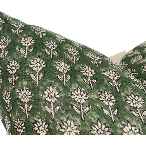 22" x 22" Designer "Larkspur" Floral Pillow